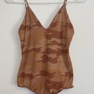 Camo Print One-Piece Swimsuit